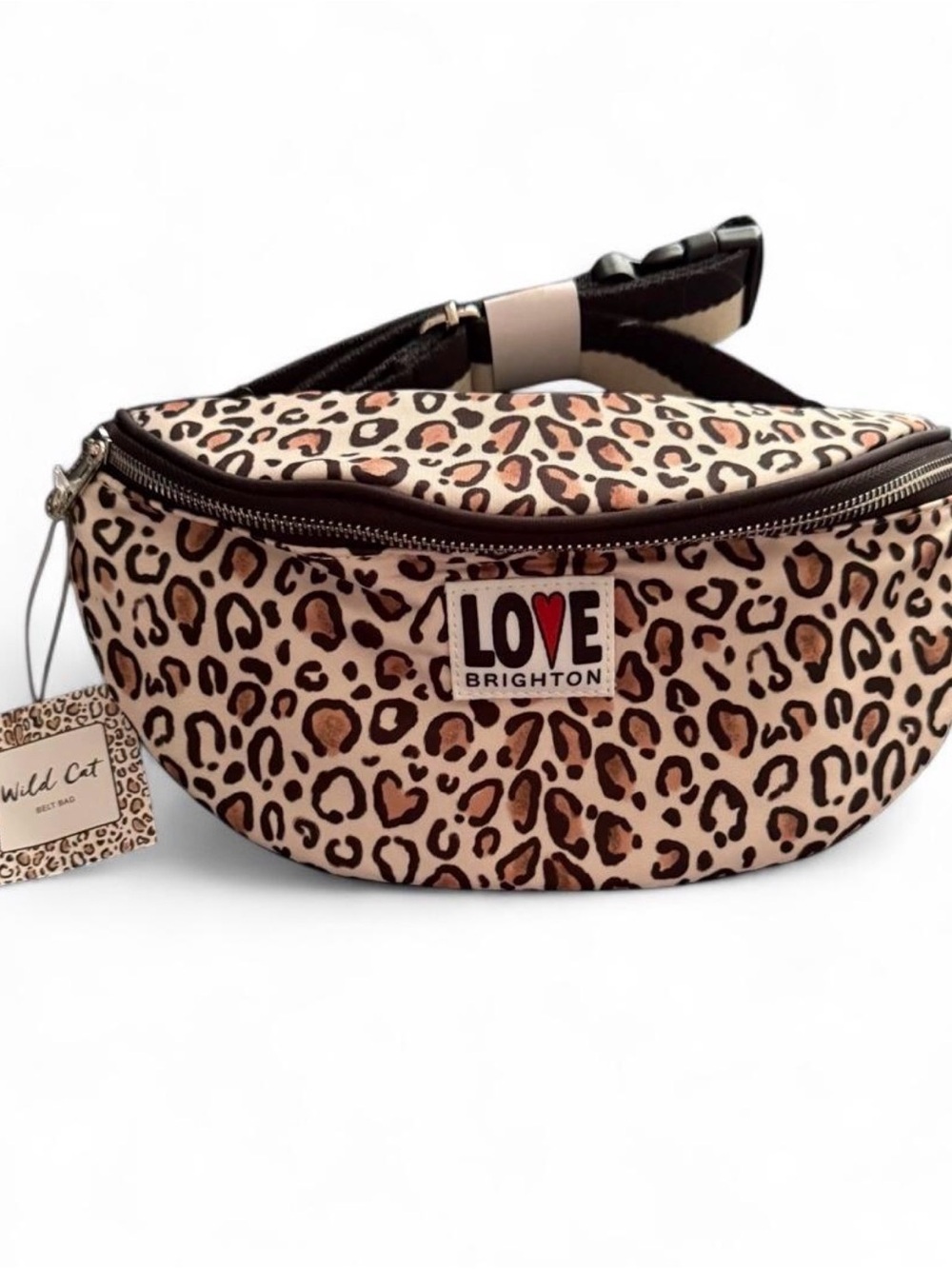 BRIGHTON NWT leopard print belt bag with adjustable strap